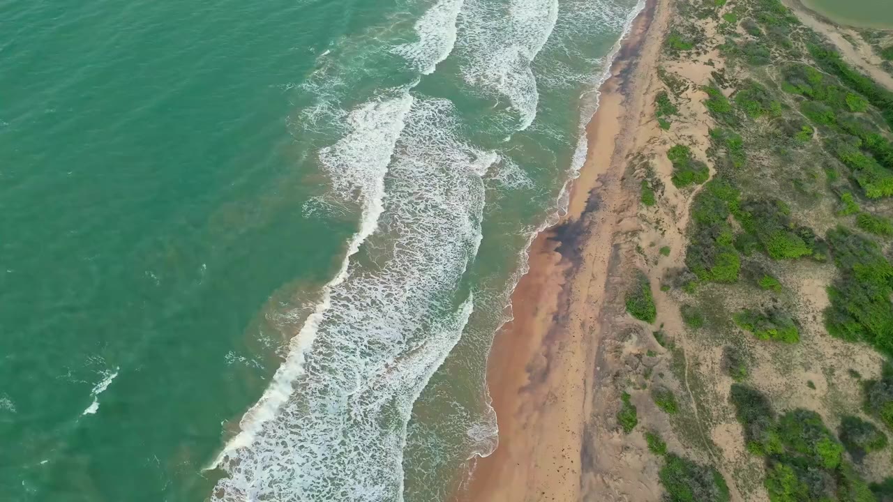 海岸に寄せる穏やかな波
